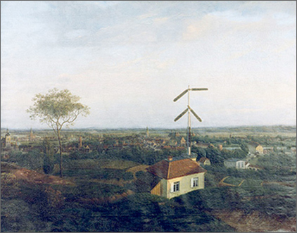 Telegraphenstation um 1840, Gemälde